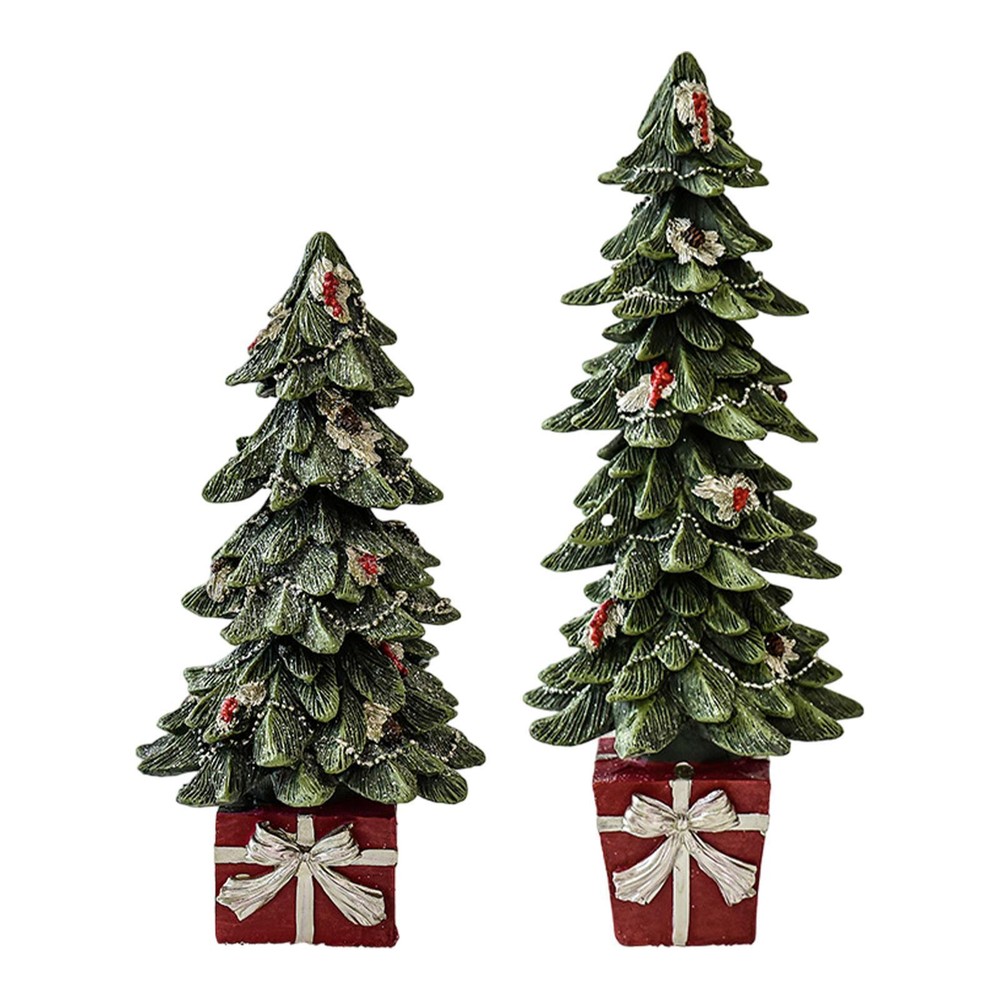 Christmas Tree Figurine Sculpture Christmas Decoration Resin Decorative Xmas