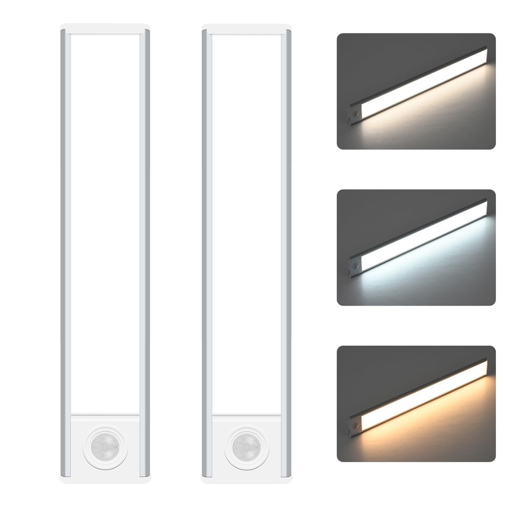 Under Cabinet Lights 2 Pack, 2500mAh Rechargeable Motion Sensor Light Indoor ...