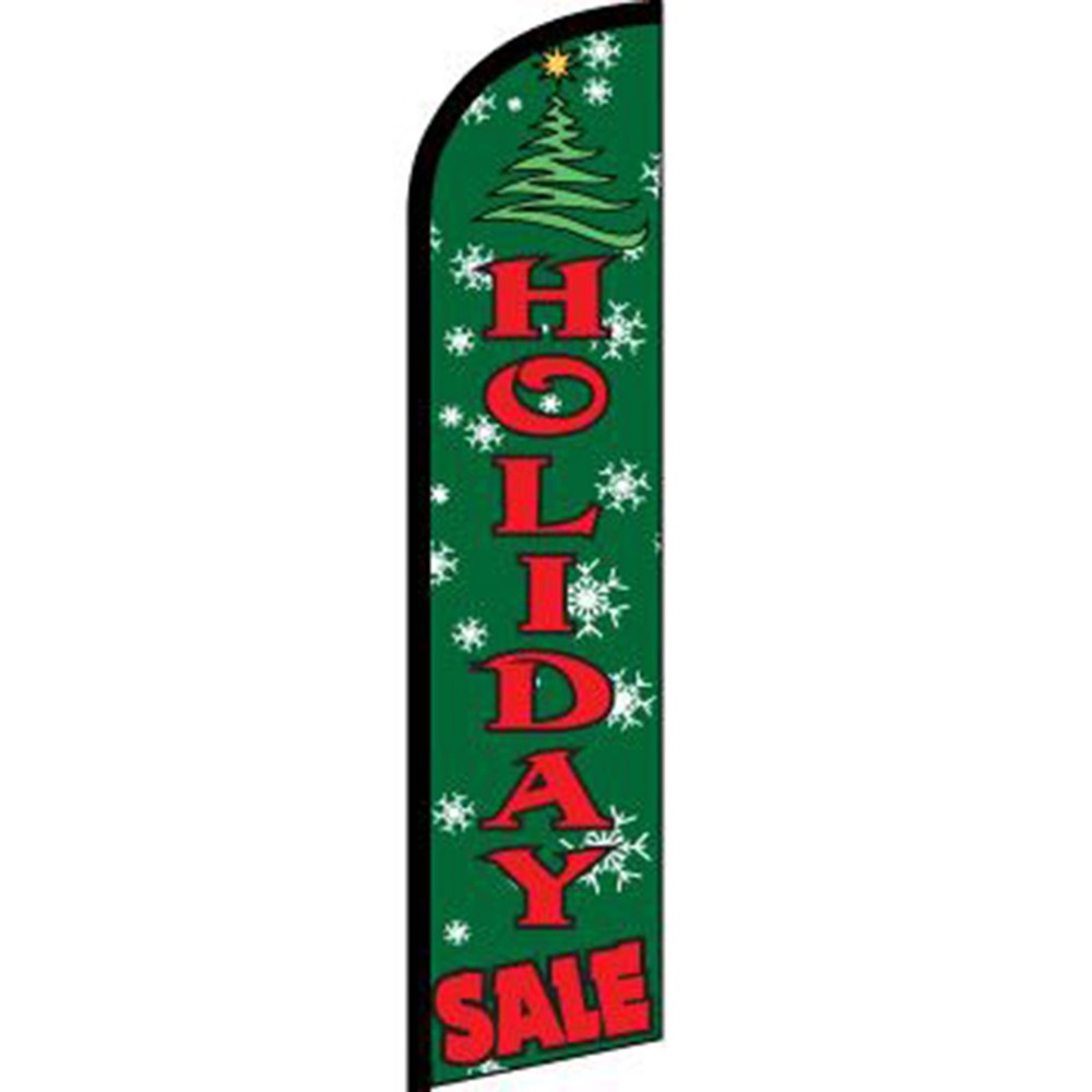 Holiday Christmas Sale Flag Flutter Feather Banner Swooper Windless-image