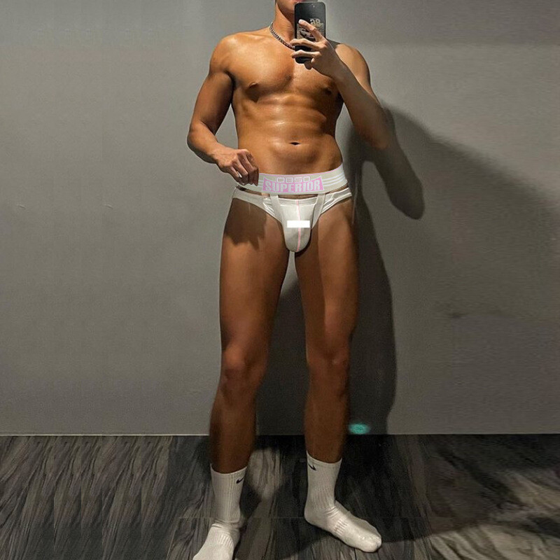 Men's Large Pouch Brief with Hollow Out Front Sexy Underwear  