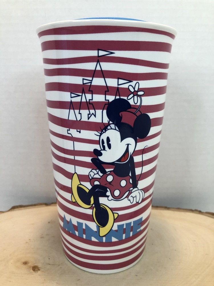 Disney Parks Minnie Mouse Ceramic Travel Mug Unused