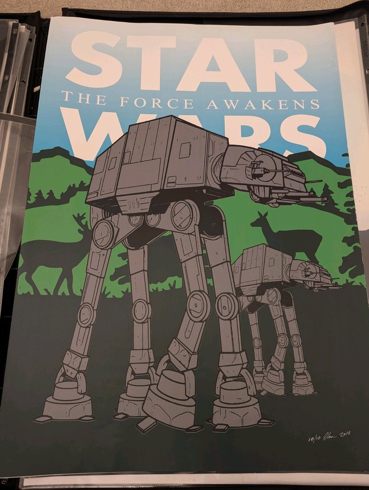 Chris Boyle Signed Star Wars AT-AT Walker Limited Edition Pop Art Print 10/10
