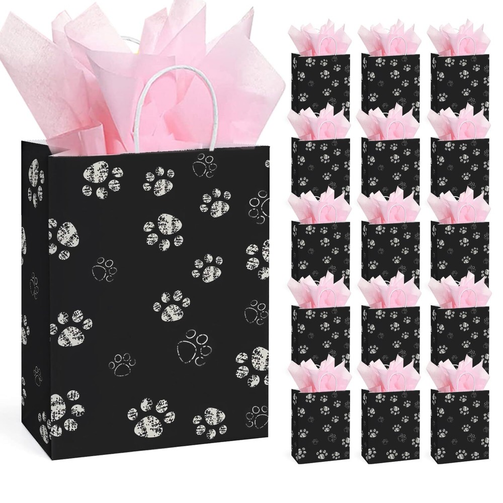 20 PCS Bulk Large Gift Bags with Handles, Bulk Gift Bags, Valentine's Day Hol...