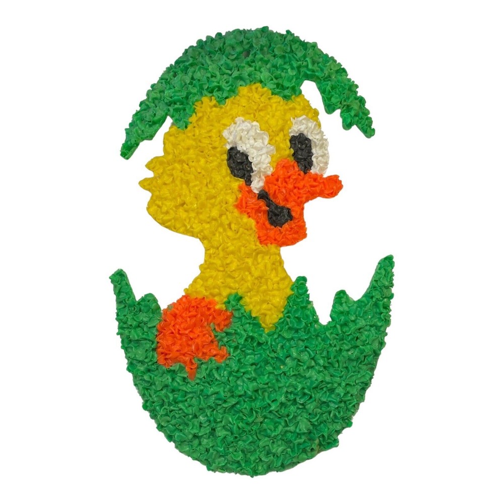 Easter Spring Duck In Green Egg Hatching Popcorn Art Decoration