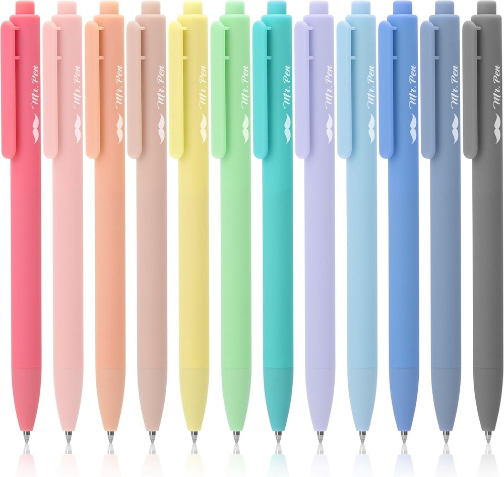 Mr. Pen- Retractable Gel Pens, 12 Pack, Fast 12 Assorted Colors Ink