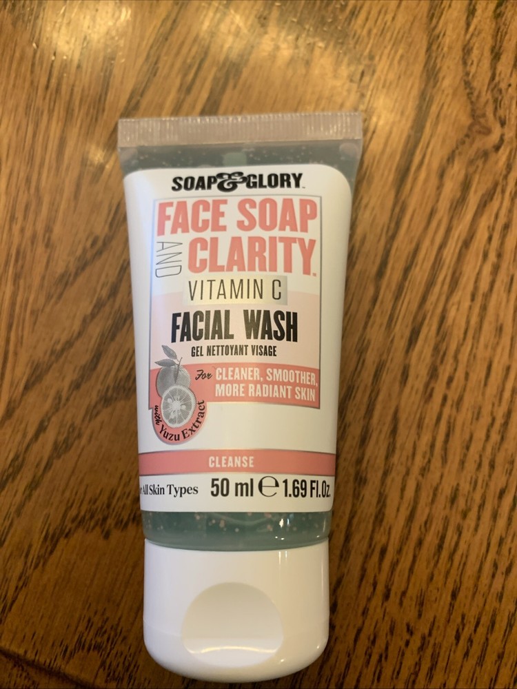 Soap & Glory Face Soap Clarity Vitamin C Facial Wash 1.69oz 50mL Yuzu Extract