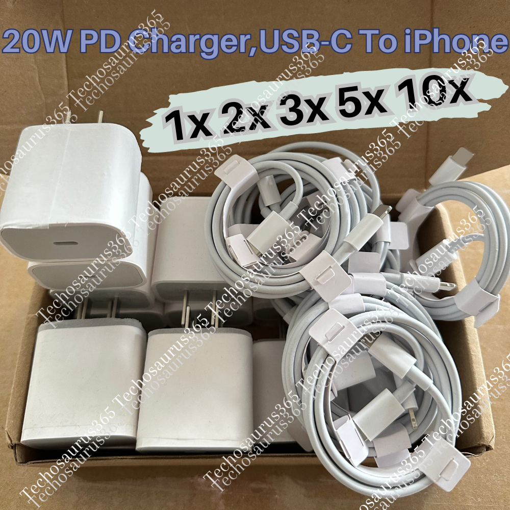 1-10 Lot PD 20W Fast Charger Type C Adapter Cable for iPhone 14 13 11 12 Pro Max