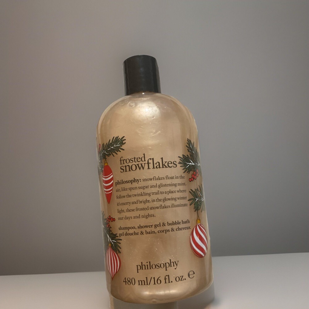 Philosophy Frosted Snowflake 3~in1 Shampoo, Shower Gel & Bubble Bath 16 fl New