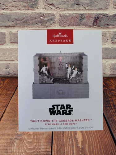 Star Wars SHUT DOWN THE GARBAGE MASHERS Magic Sound Motion Hallmark 2024 NIB