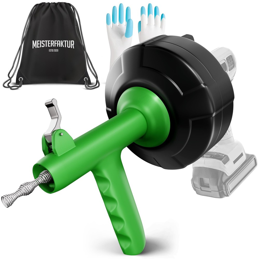 25FT Auto Feed Drain Snake for Sinks & Clogs - 4.0 Model