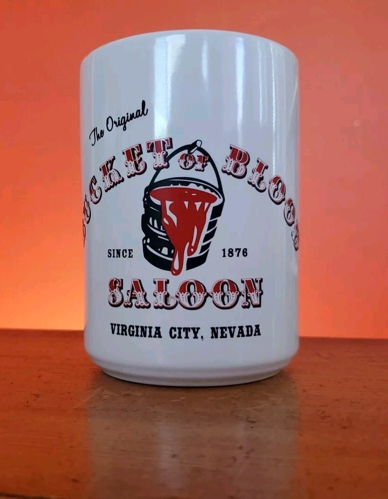 1980s Bucket Of Blood Saloon Vintage Coffee Mug Virginia City Nevada