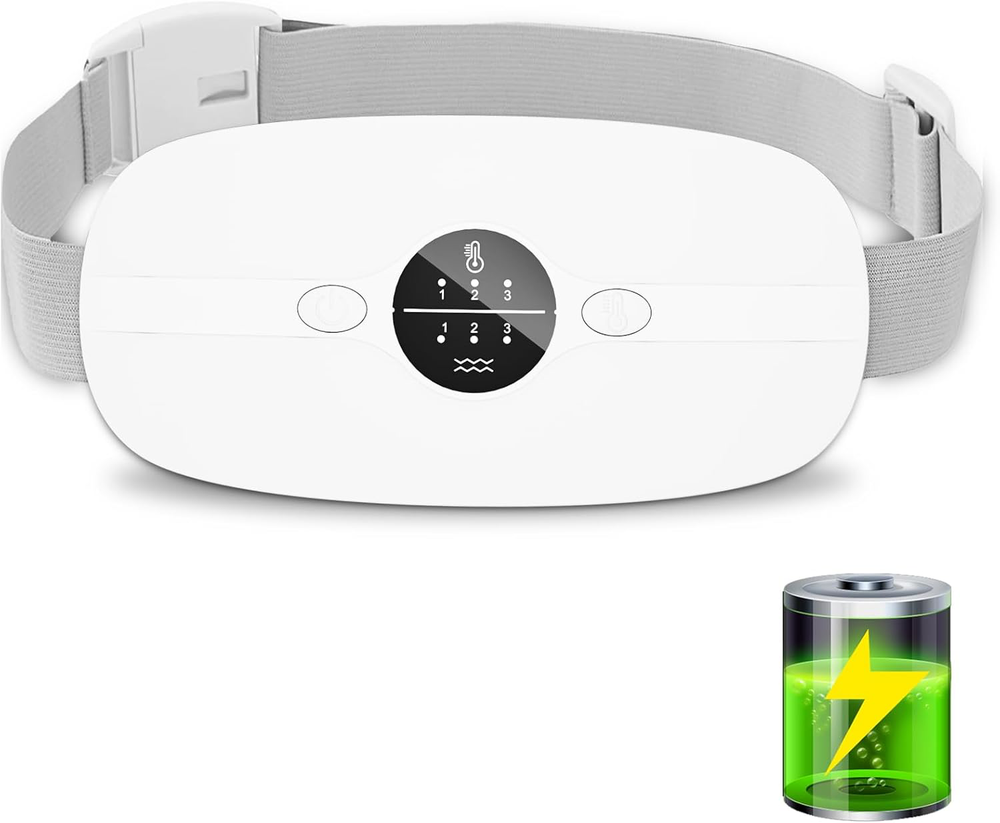 Portable Cordless Heating Pad with 3 Heat Levels and Massage Modes for Women