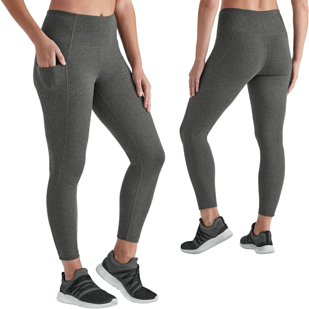 Women's XXL High-Rise Ankle Leggings 25 Inseam Charcoal Everyday Comfort by Member's Mark-image