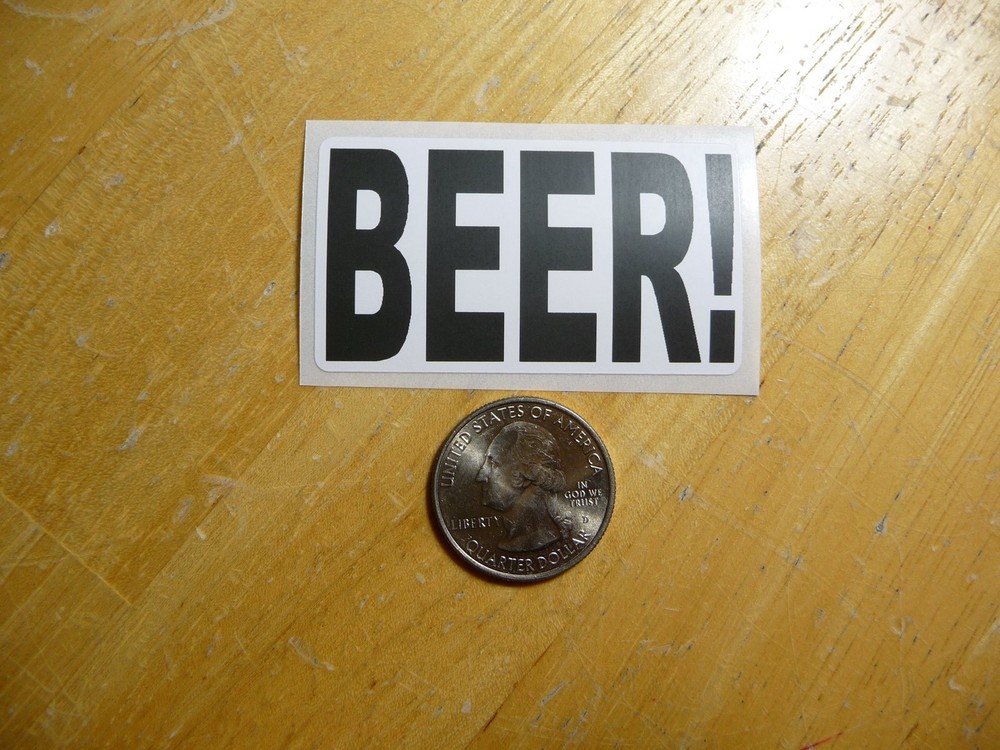 BEER STICKER DECAL 1 - 50 BULK PACK AVAILABLE