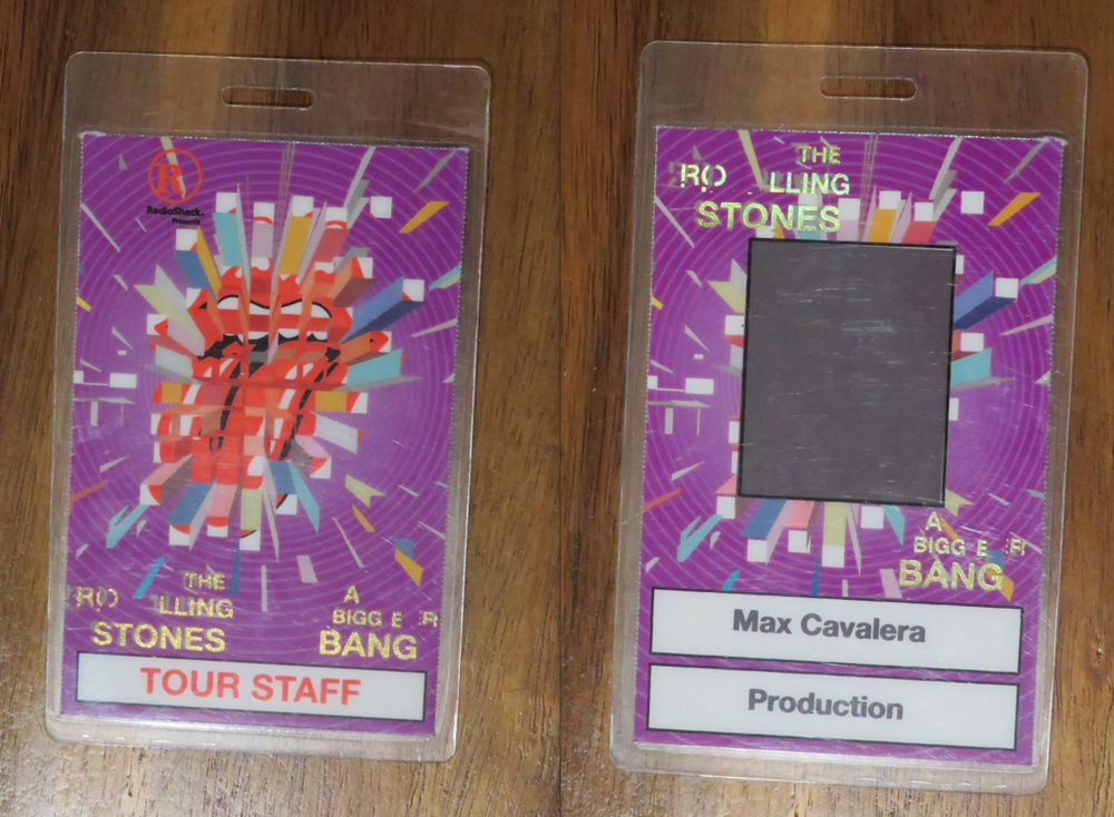 2006/07 The Rolling Stones Max Cavalera Soulfly Artist Used Backstage Pass