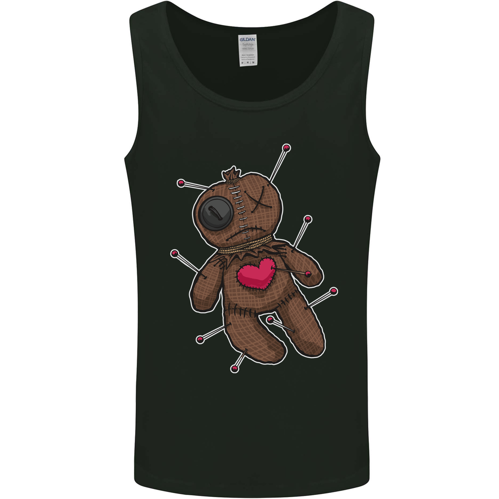 Voodoo Doll Heart Evil Spirits Dark Magic Halloween Mens Vest Tank Top