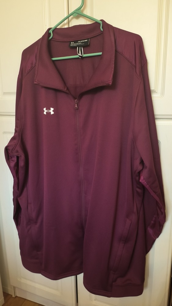 UNDER ARMOUR Mens UA Full Zip  Warm Up Sweatshirt Dark Red 4XL (U?