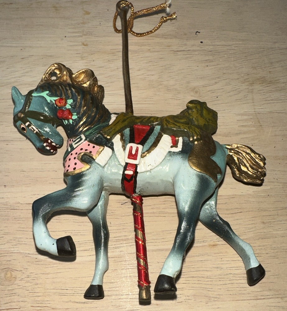 RARE Kurt Adler The Smithsonian Collection Carousel Animals HORSE Ornament 1988
