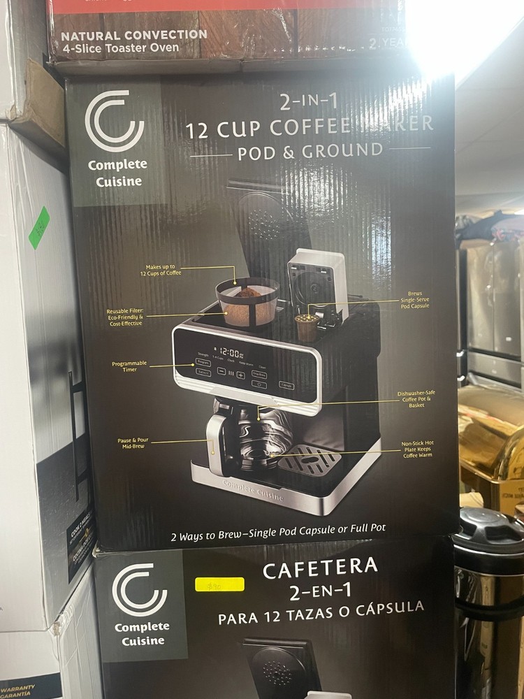 Cuisinart Coffee Center SS-16 12-Cup 2-in-1 Coffee Maker - Black Stainless Steel