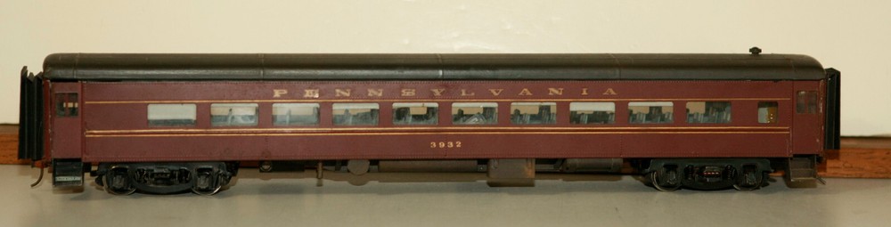O SCALE PENNSYLVANIA PASSENGER CAR WITH INTERIOR TWO RAIL
