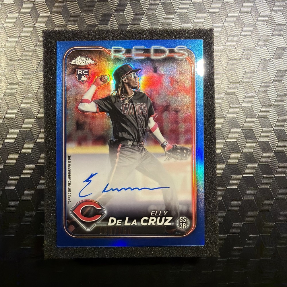 2024 Topps Chrome ELLY DE LA CRUZ Blue #/150 Refractor Auto