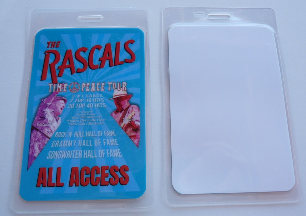 The Rascals The Peace Concert Tour All Access Backstage Pass Laminate D22