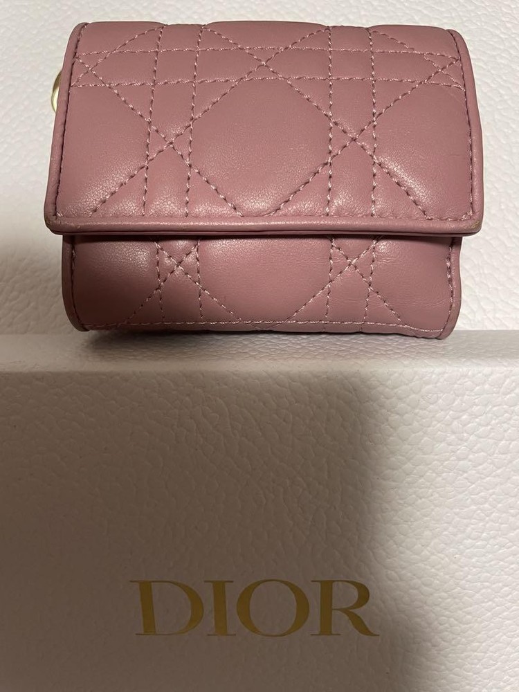 Lady Dior Lotus Wallet in Cannage Lambskin