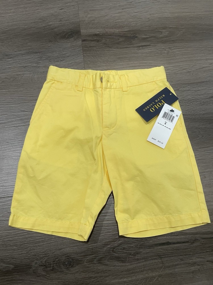 NWT Polo Ralph Lauren Yellow Shorts Size 5 Boys Kids