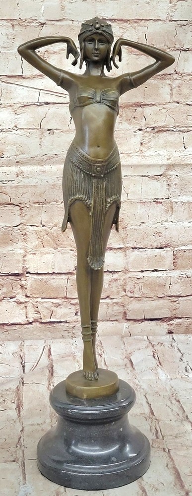 Bronze sculpture art deco dancer 