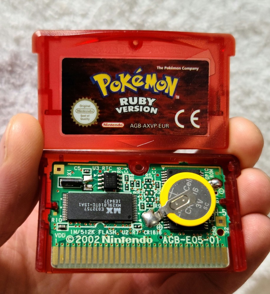 Pokemon Ruby New Battery Nintendo Game Boy Advance Genuine PAL NDS Retro Gameboy