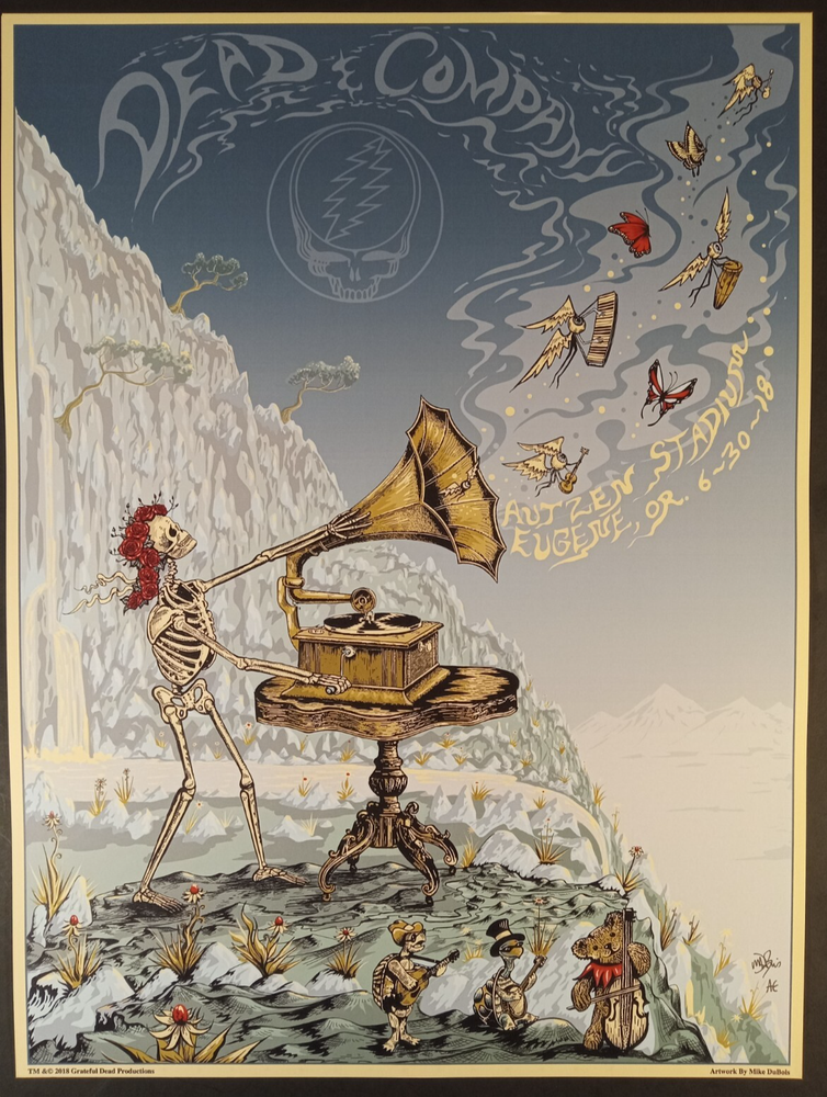 Grateful Dead 2018 Eugene Poster Art Signed by Mike Dubois