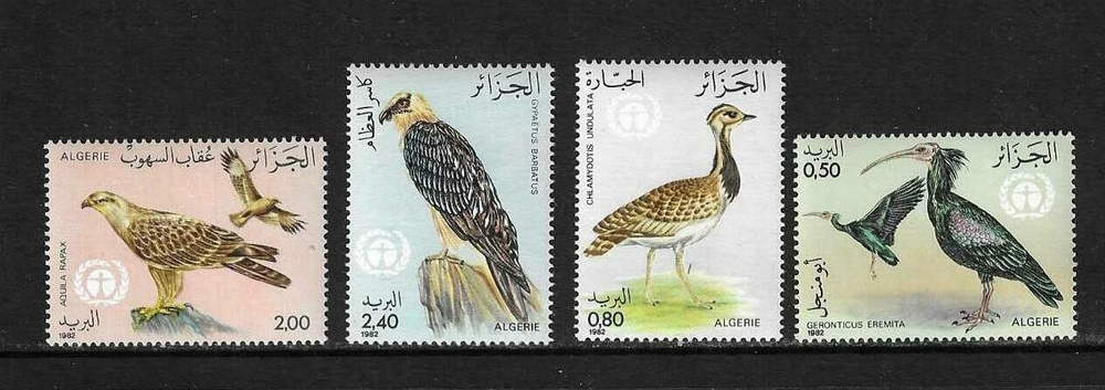 Algeria SC # 701-704 Protected Birds  Birds  . MNH