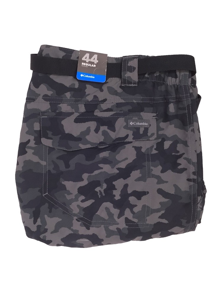 Columbia Silver Ridge Cargo Short Black Camo Men’s Size 44 Belted NEW Snag