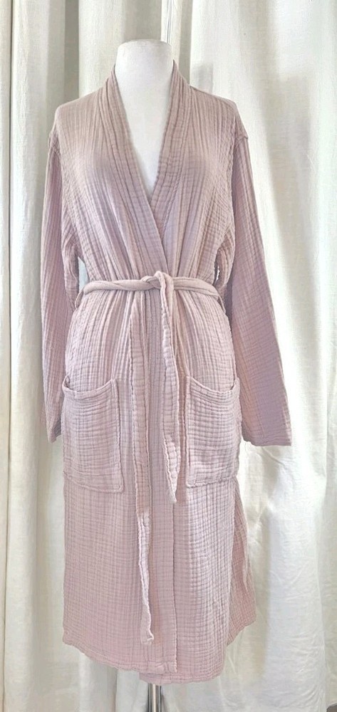 Sustainable Turkish Muslin Robe for Women S/M Eco-Friendly Comfort