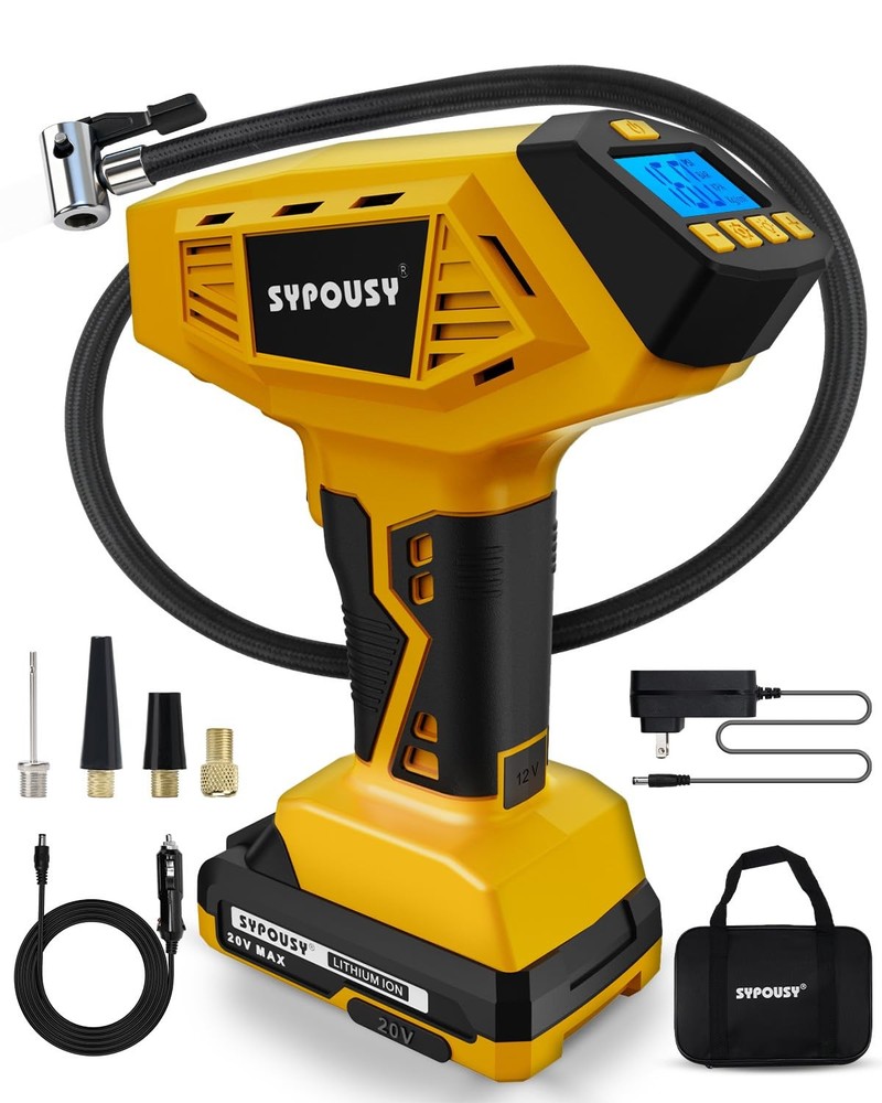 Tire Inflator Portable Compressor - 4X Faster Inflation, 160PSI Cordless Tire...