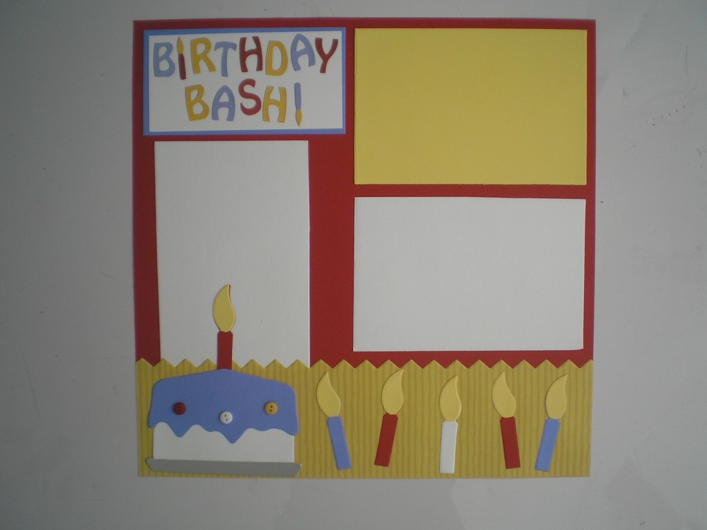Birthday 1 #801 premade scrapbook pages