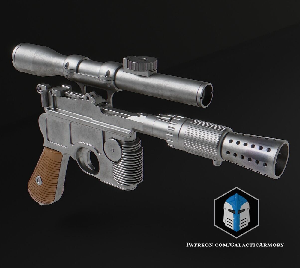 Custom 3D Printed Jedi Survivor Blaster - DL-44 Replica Prop 1:1 (Painted)