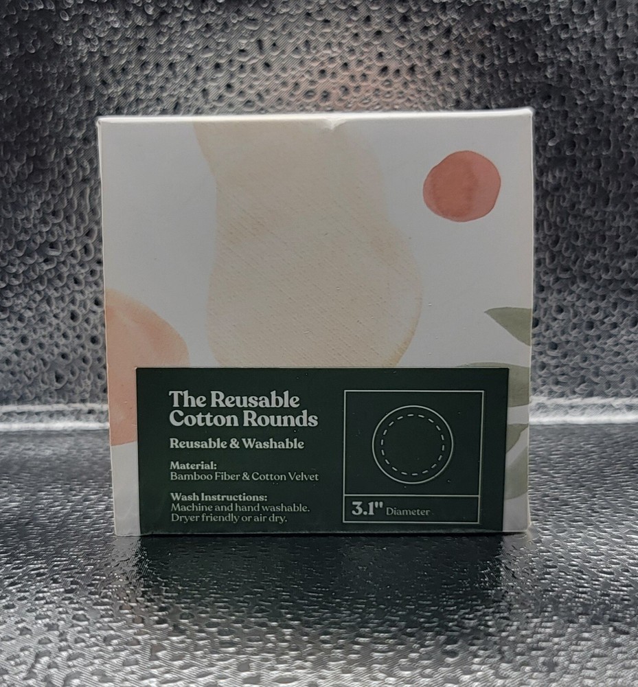 The Green Co. Reusable Cotton Rounds 10 count Washable NEW