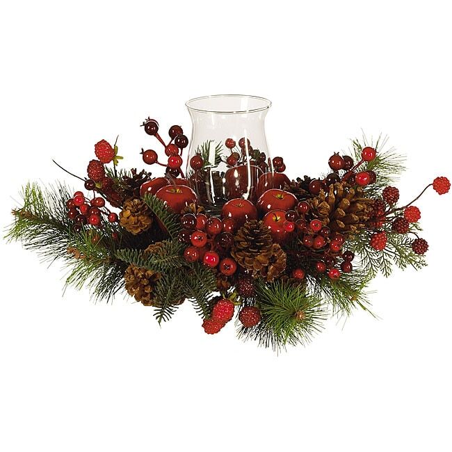 Festive Candleabrum Silk Flower Arrangement Multi
