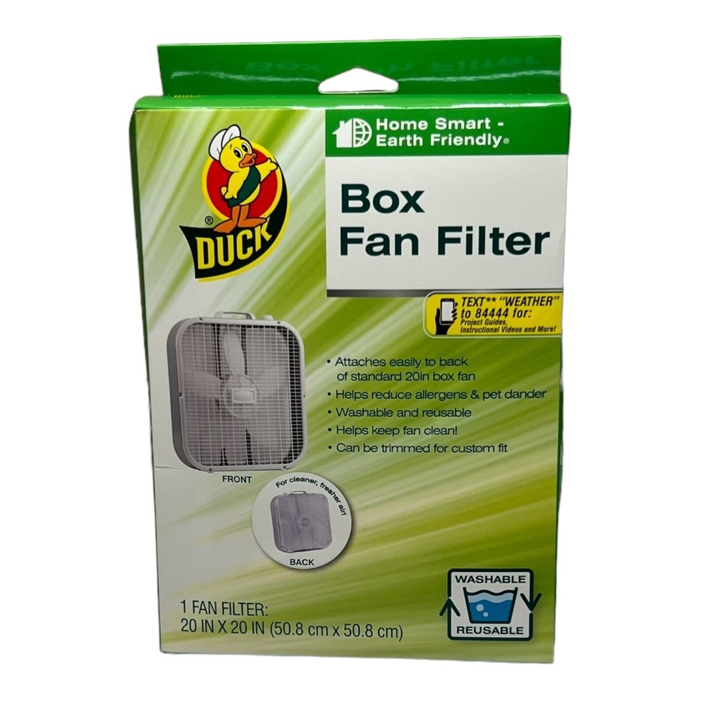 Box Fan Filter 20 Inch Can Be Adjusted Duck Brand Reduces Allergens & Pet Dander