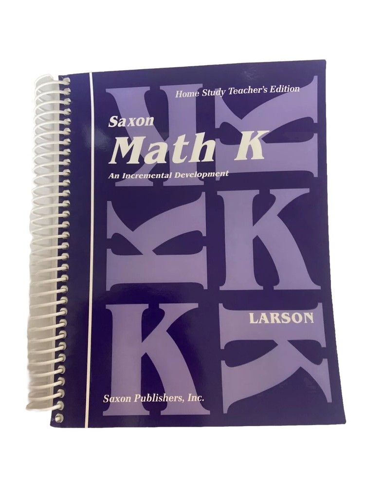 Saxon Math K Homeschool Teacher's Edition Spiral Bound for Kindergarten