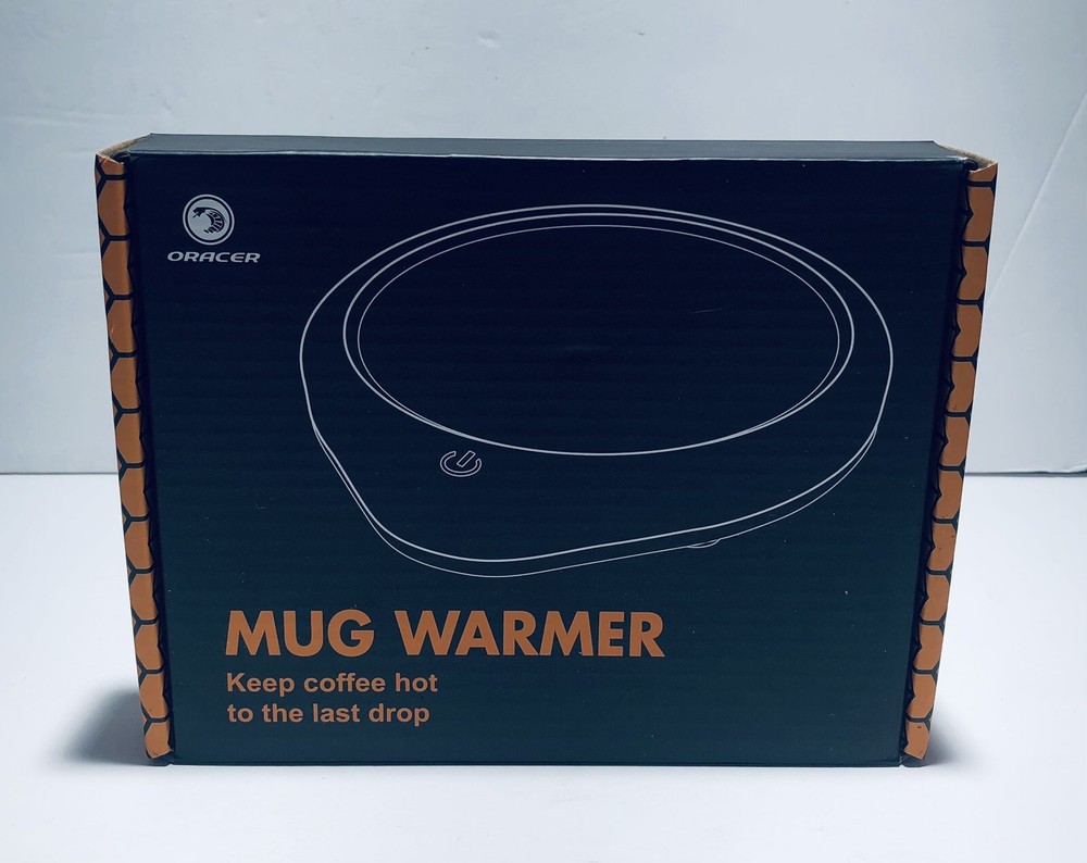 ORACER ET-01 Auto Shut Off Coffee Mug Warmer for Desk in Black Brand New