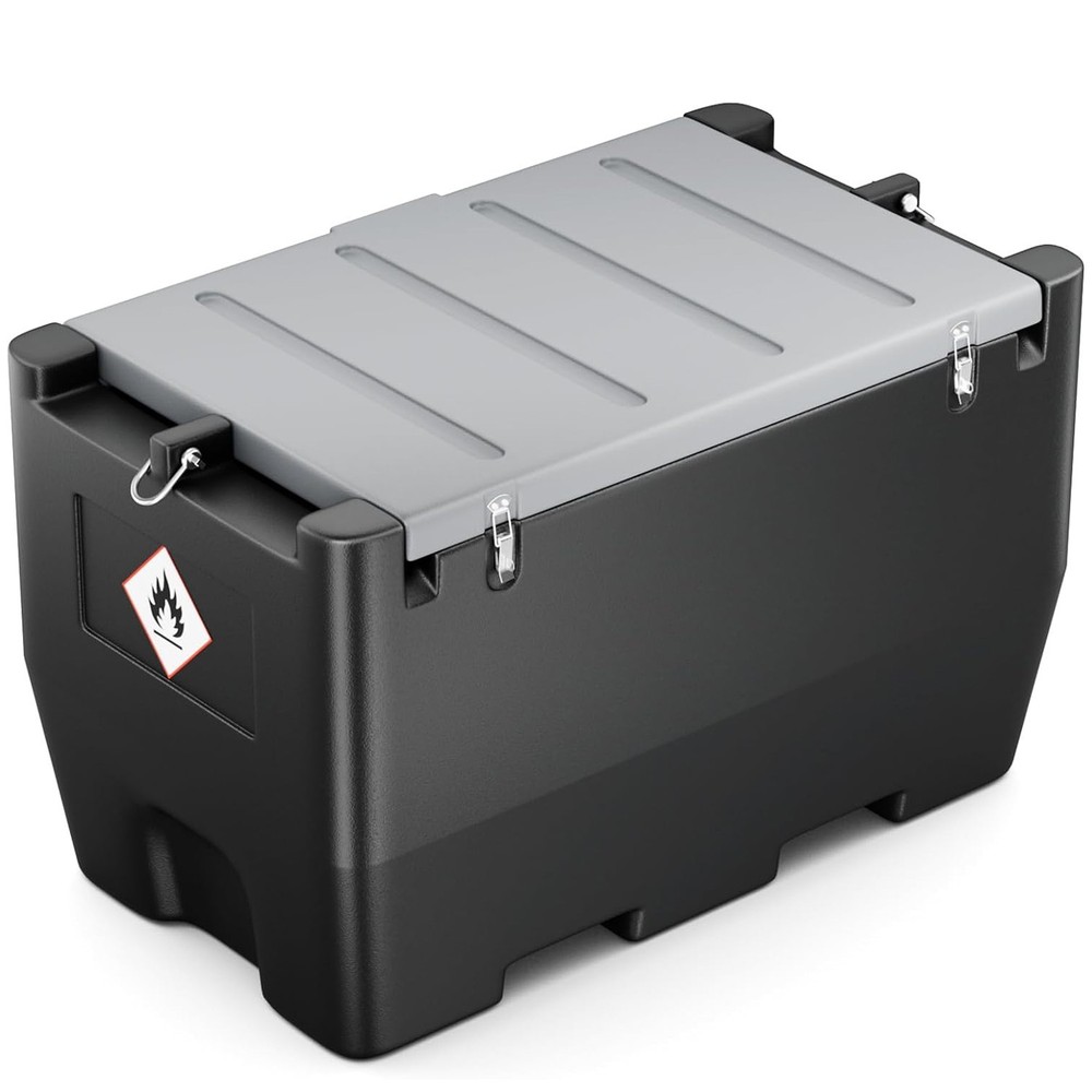 50-Gallon Portable Fuel Transfer Tank with 12V Electric Pump - Black