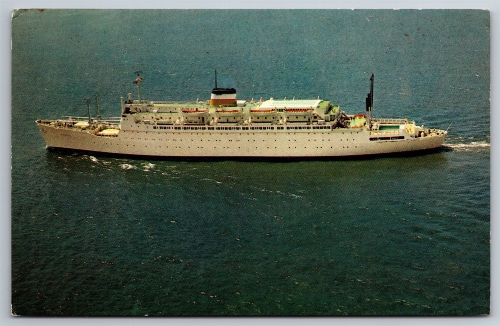 SS Atlantic Cruise Ship Postcard American Export Lines New York Europe C1939 G5