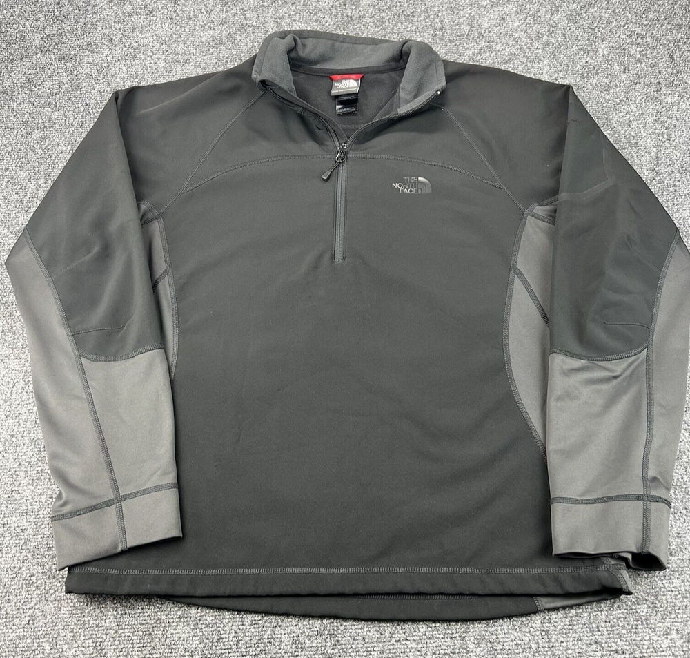 The North Face Pullover Men Medium Black 1/4 Zip Fleece Hiking Outdoors Summit