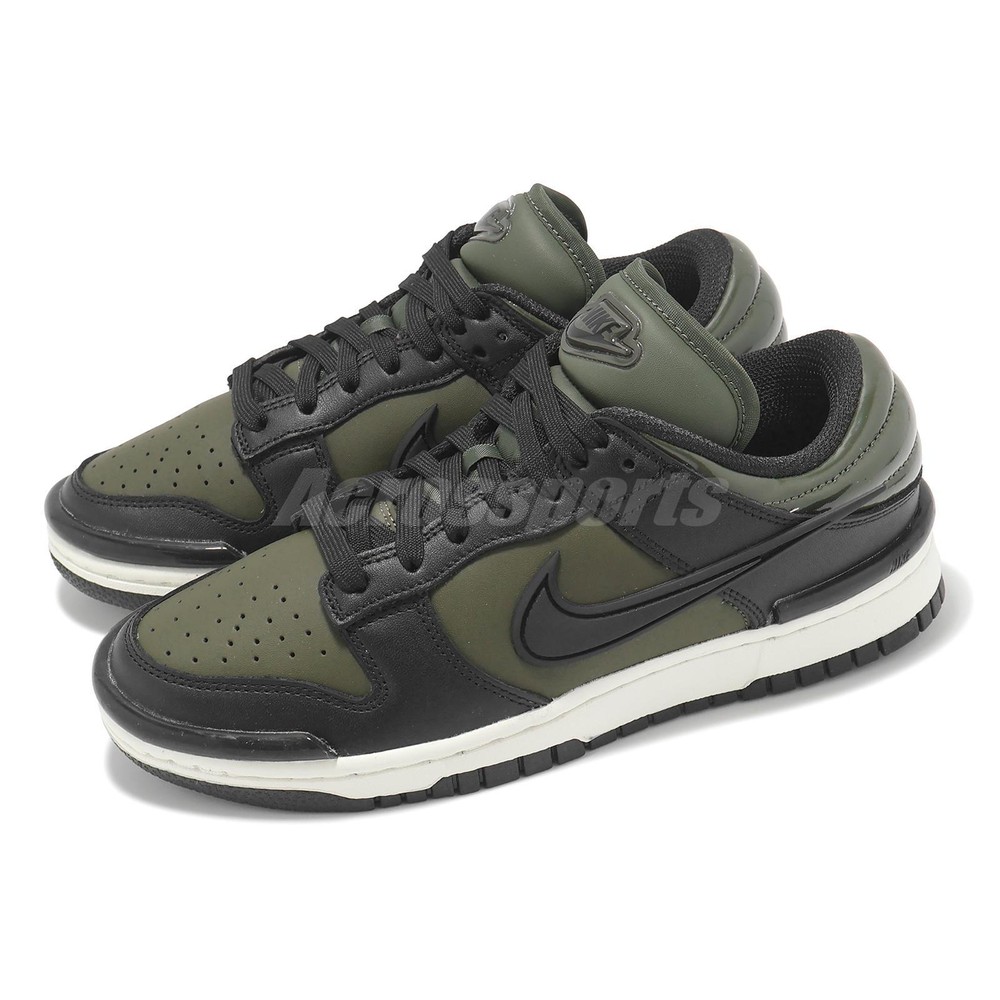 Nike Wmns Dunk Low Twist Olive Black Women Casual Shoes Sneakers DZ2794-300