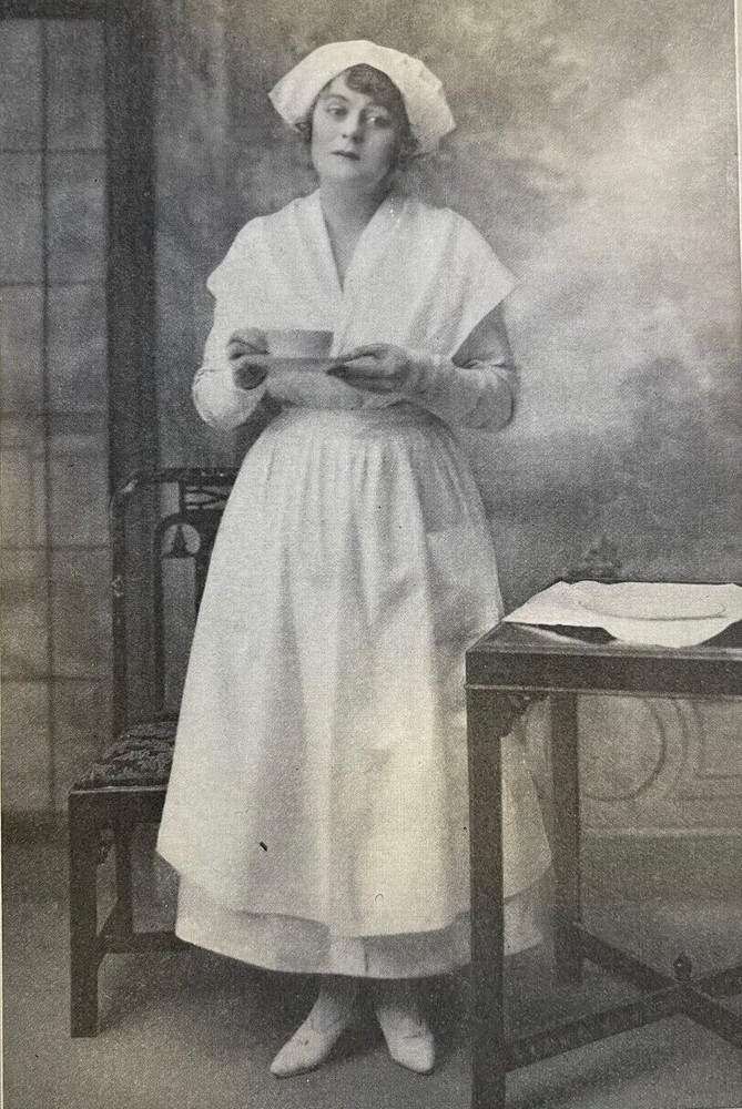 1918 Vintage Magazine Illustration Actress Mary Boland