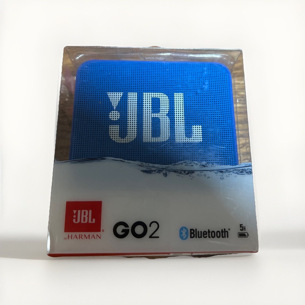 JBL Go 2 Bluetooth Waterproof Portable Speaker - Blue