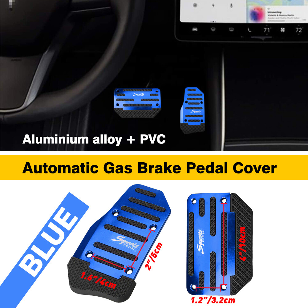 New Blue Non Automatic Slip Brake Gas Pedal Foot Pad Car Cover Auto Accessories