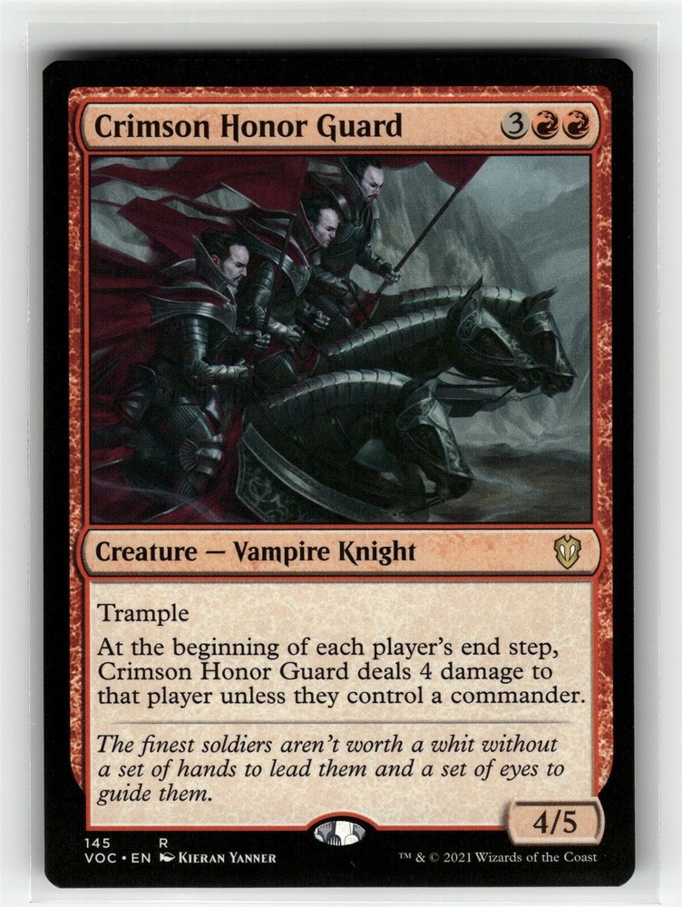 CRIMSON HONOR GUARD Crimson Vow Commander #145 VOC(NM+)(MTG)